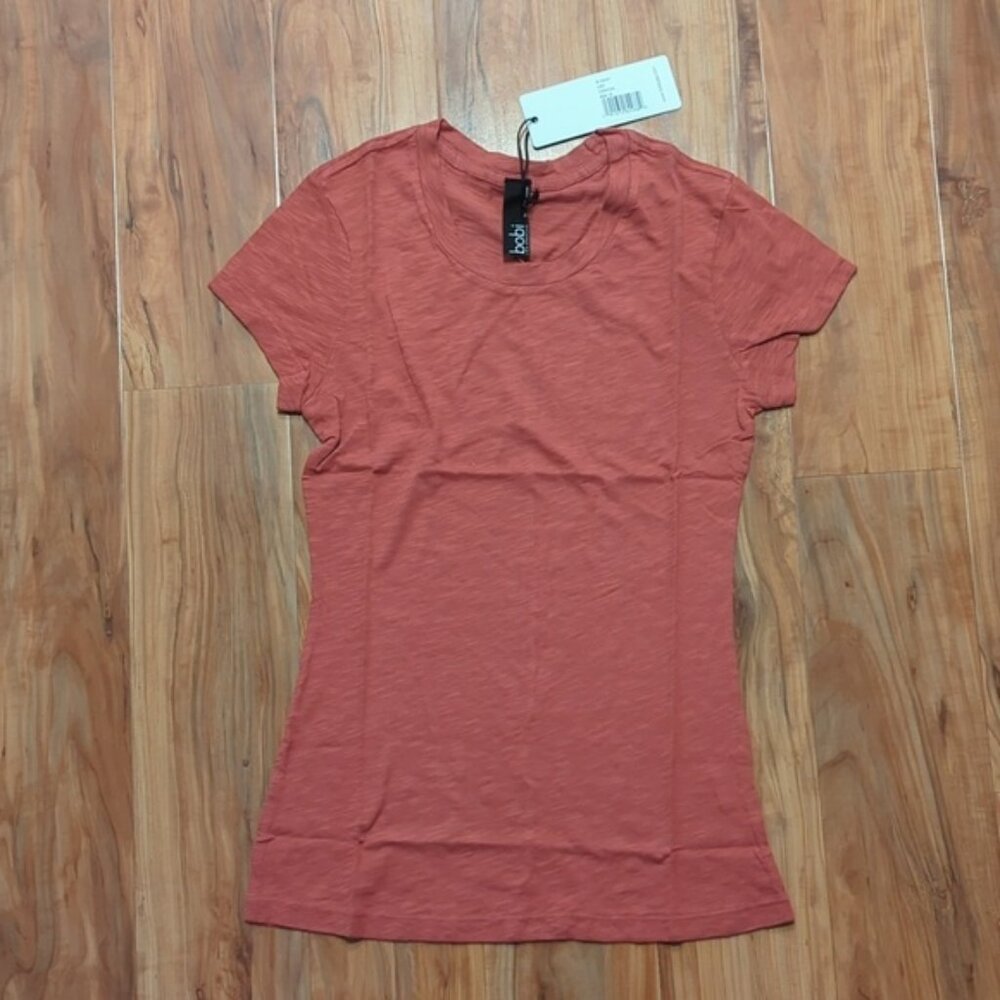 Revolve Brand Slim Fit Crew Neck Tee Bobi Los Angeles Canyon Clay Small 16" ptp